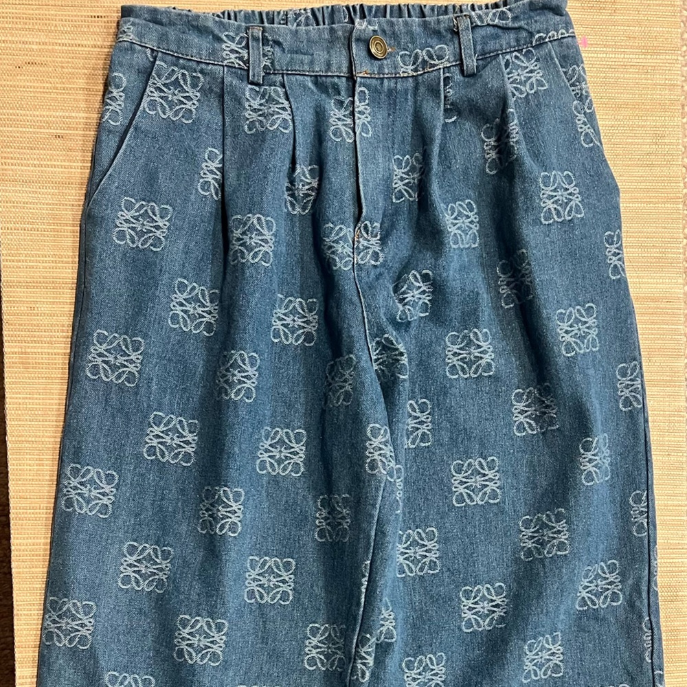 Loewe Blue Wide Leg Jeans